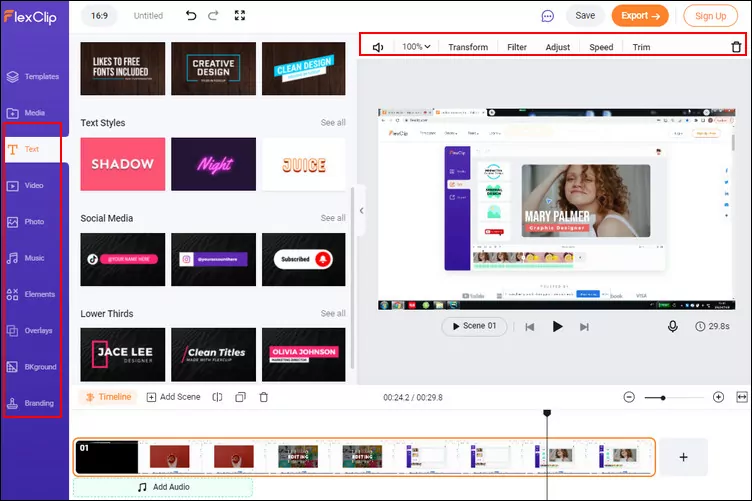 FlexClip free online screen recorder