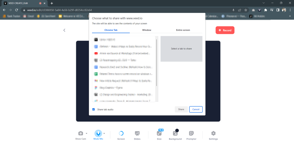 Veed online video editor and screen recorder
