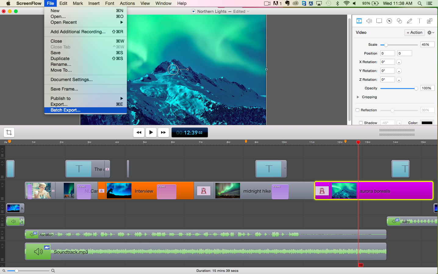 screenflow mac interface