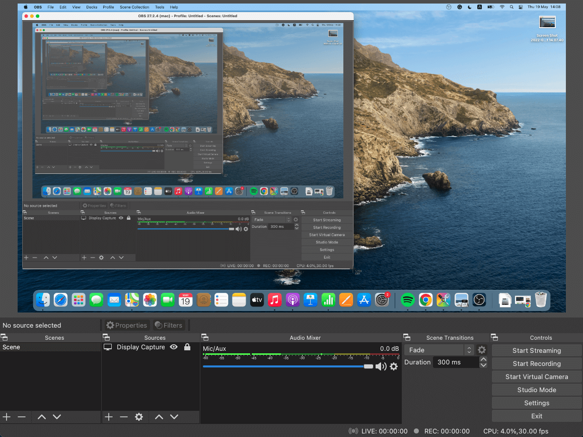 obs studio interface