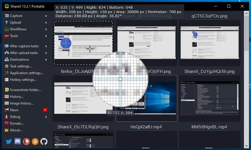 sharex capture menu