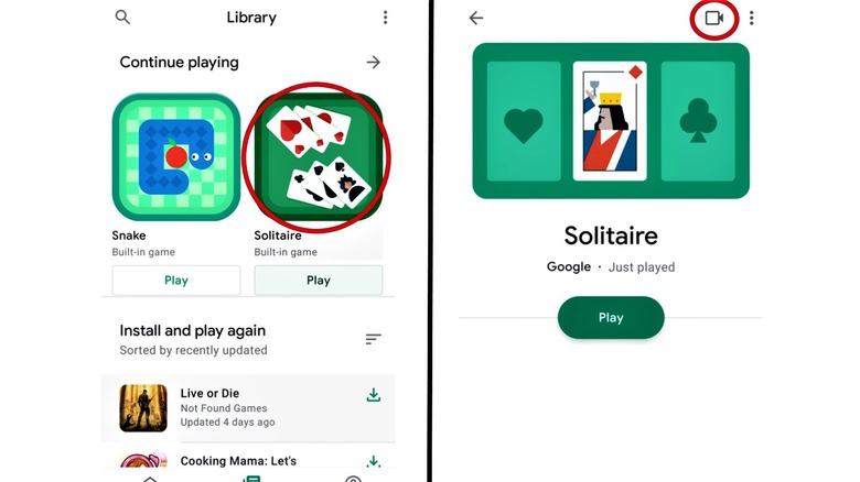 Google Play Games recording interface